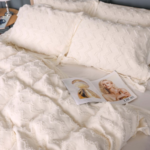 Фото - Комплект постельного белья MirSon Pique Cotton Snow mountain 175х210 см (2200006536406)